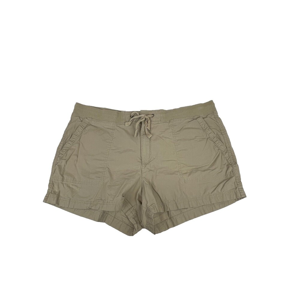 St. John's Bay Khaki Shorts Womens Size 18 Stretch High Rise School Summer